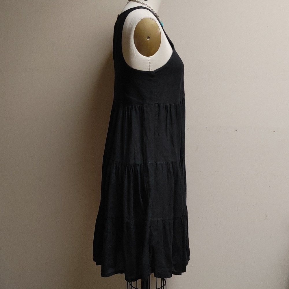 CIVICO 51 Black Linen Tiered Dress Size XS - Picture 10 of 13